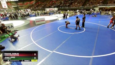 160 lbs Champ. Round 1 - Manuel Robles, Madera Wrestling Club vs Juan Lopez, California