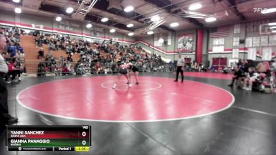 140 lbs Semifinal - Yanni Sanchez, Santa Ana vs Gianna Panaggio, Marina