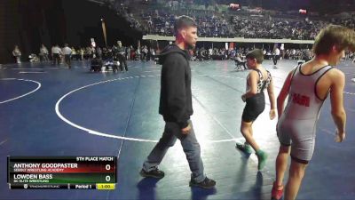 98 lbs 5th Place Match - Anthony Goodpaster, Sebolt Wrestling Academy vs Lowden Bass, DC Elite Wrestling