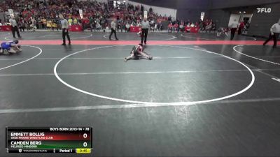 78 lbs Cons. Round 2 - Camden Berg, Melrose-Mindoro vs Emmett Bollig, Sauk Prairie Wrestling Club