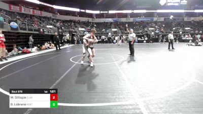 122 lbs Semifinal - Mason Gillispie, Claremore Wrestling Club vs Brayden Lobrano, North Desoto Wrestling Academy