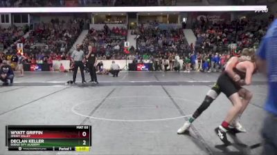 100 lbs Quarterfinal - Wyatt Griffin, Smoky Valley vs Declan Keller, Dodge City Academy