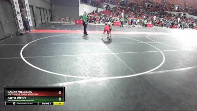 152 lbs Cons. Semi - Faith Weso, Wittenberg-Birnamwood vs Saray Villegas, Whitewater Youth Wrestling