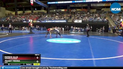 133 lbs Cons. Round 1 - Patrick Allis, Western Colorado vs Franky Medina, King