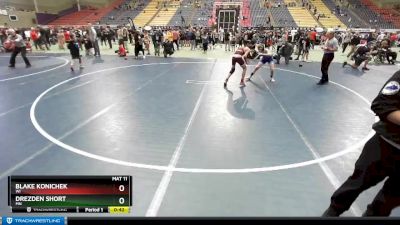 108 lbs Quarterfinal - Blake Konichek, WI vs Drezden Short, MN