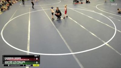 Round 2 - Sawyer-Lyn Phillips, Farmington Wrestling Club vs Cameron Geiger, St. Francis Gladiators Wrestling Club