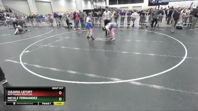 190 lbs Cons. Round 3 - Juliana LeFort, Best Trained Wrestling vs Nicole Fernandez, Missouri