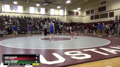 113 lbs Quarterfinal - Jake Haugse, Mount Vernon vs Noah Niedert, Dike-New Hartford