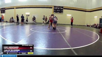 220 lbs 5th Place Match - Cody Shewmaker, Team Jeff Wrestling Club vs Carlos Villaverde, Indy West Wrestling Club