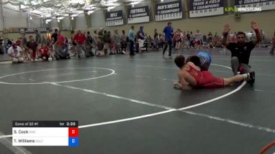 65 kg Consi Of 32 #1 - Scott Cook, Dubuque Wrestling Club vs Tyshawn Williams, Southern Illinois