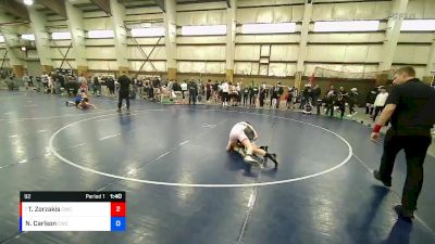 92 lbs Quarterfinal - Tristan Zorzakis, Charger Wrestling Club vs Nolan Carlson, Champions Wrestling Club