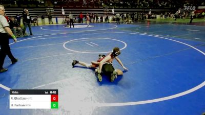 75 lbs Consi Of 16 #2 - Rylan Ghattas, M2tcnj vs Hassan Farhan, Iron Horse