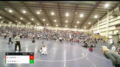 70 lbs Semifinal - Nox O`Brien, Wasatch Wrestling Club vs Bentley Lenhard, Zion Thunder Wrestling Club