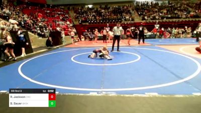 52-55 lbs Rr Rnd 3 - Riggins Jackson, Claremore Wrestling Club vs Bostyn Bayer, Broken Arrow Wrestling Club