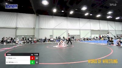 70 lbs Quarterfinal - Tory Rice, OK Supergirls Black vs Bistrol White, Untouchables Girls Teal