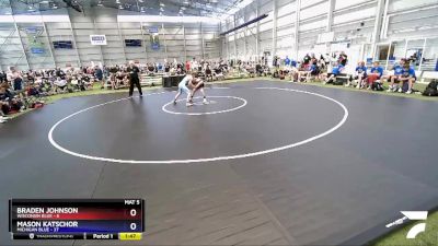 100 lbs Round 1 (16 Team) - Braden Johnson, Wisconsin Blue vs Mason Katschor, Michigan Blue