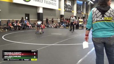 82 lbs Round 2 (4 Team) - Michaela Cushatt, Grand View Wrestling Club vs Hayleigh Darling, NE Valkyrie