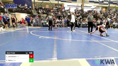 55 lbs Semifinal - Leeland Jacobson, F-5 Grappling vs Frank Petro, Cowboy Wrestling Club