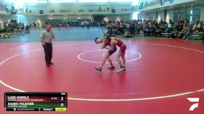 125 lbs Champ. Round 1 - Kaden Majcher, Lycoming College vs Luke Hoerle, Stevens Institute Of Technology