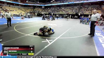 157 Class 3 lbs Quarterfinal - Riley Beckman, Bolivar vs Jayden Mccaster, DeSmet