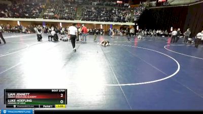 82 lbs Quarterfinal - Liam Jennett, Sebolt Wrestling Academy vs Luke Hoefling, Legends Of Gold