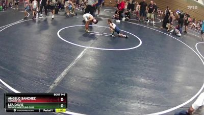 46 lbs Round 3 - Lea Davis, Top Dog Wrestling Club vs Angelo Sanchez, Hawkeye WC