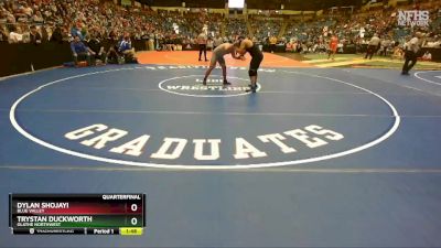 6A-190 lbs Quarterfinal - Dylan Shojayi, Blue Valley vs Trystan Duckworth, Olathe Northwest