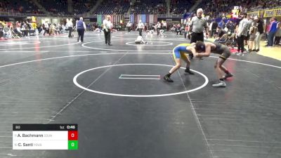 80 lbs Semifinal - Adam Bachmann, Council Rock South vs Coleson Santi, Yough