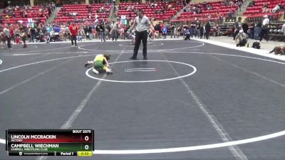 46 lbs Cons. Round 6 - Lincoln McCrackin, Victory vs Campbell Wiechman, Carroll Wrestling Club