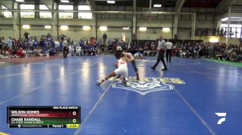 133 lbs 3rd Place Match - Wilson Gomes, Bridgewater State University vs Chase Randall, U.S. Coast Guard Academy