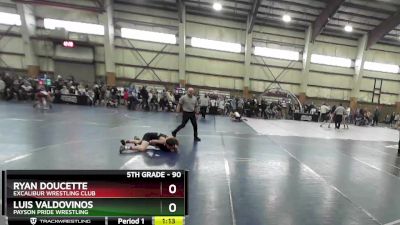 90 lbs Quarterfinal - Luis Valdovinos, Payson Pride Wrestling vs Ryan Doucette, Excalibur Wrestling Club