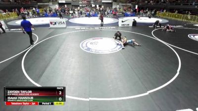 70 lbs Quarterfinal - Zayden Taylor, Elk Grove Wrestling Academy vs Isaiah Mansour, Granite Wrestling Club