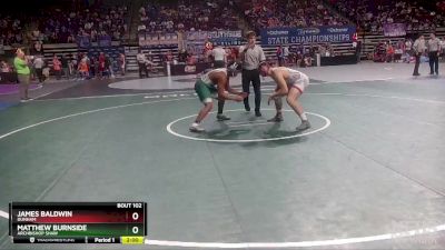 D 3 220 lbs Quarterfinal - James Baldwin, Dunham vs Matthew Burnside, Archbishop Shaw