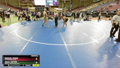 215 lbs Semifinal - Samuel Swais, ISI Wrestling Club vs Noah Mathis, Bobcat Wrestling Club