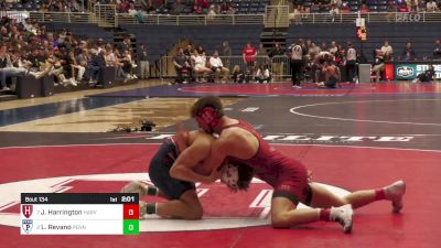 157 lbs Quarterfinal - James Harrington, Harvard vs Lucas Revano, Pennsylvania