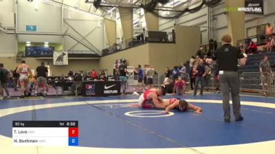 92 kg Consi Of 16 #2 - Tyler Love, Cavalier Wrestling Club vs Noah Bushman, Virginia Beach Regional Training Center