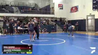 155 lbs Quarterfinal - Rosa Ramirez, Eastern Oregon University (OR) vs Shannon Workinger, Menlo College