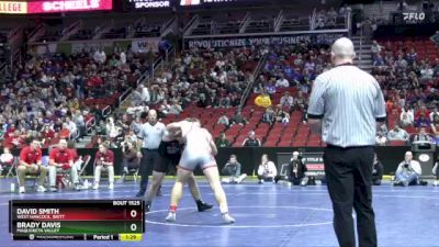 1A-215 lbs Semifinal - Brady Davis, Maquoketa Valley vs David Smith, West Hancock, Britt