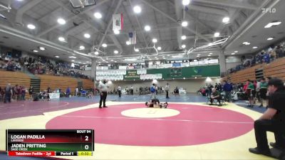 98 lbs Quarterfinal - Jaden Pritting, Sage Creek vs Logan Padilla, Lakeside