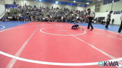 49 lbs Round Of 16 - Clayton Brady, Barnsdall vs Peyton Landon-Giles, Vinita Kids Wrestling