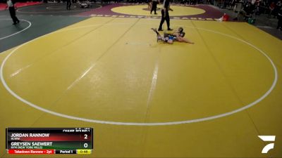 120 lbs Champ. Round 1 - Jordan Rannow, HLWW vs Greysen Saewert, NYM (New York Mills)