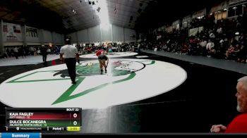 138 lbs 2nd Wrestleback And Semi-finals(16 Team) - Kaia Fagley, Katy (Girls) vs Dulce Bocanegra, Arlington Martin (Girls)