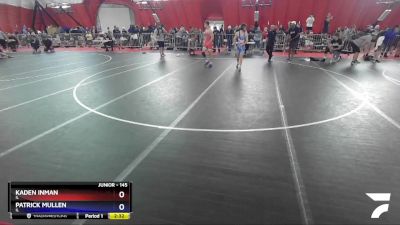 145 lbs Cons. Round 2 - Kaden Inman, IL vs Patrick Mullen, IL