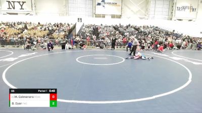 66 lbs Cons. Round 2 - Matthew Colmenero, Purple Eagles Wrestling Academy vs Bryce Oyer, Franklinville Wrestling Club