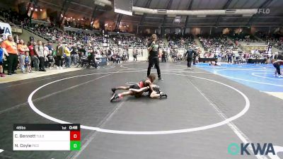 46 lbs Consi Of 16 #2 - Cassius Bennett, Tulsa North Mabee Stampede vs Nixon Coyle, Piedmont