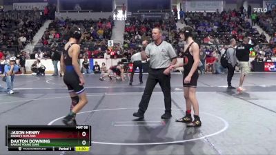 115 lbs Semifinal - Daxton Downing, Kansas Young Guns vs Jaxon Henry, Ogden`s Outlaws