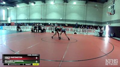 120 lbs Cons. Round 2 - Eduardo Sandoval, Long Beach Poly vs Vince Partington, Cypress