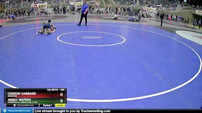 160 lbs Cons. Round 2 - Carson Gabbard, Winston vs Niqko Waters, Penninsula Wrestling Club