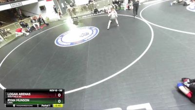 98 lbs Champ. Round 1 - Logan Arenas, Wolf Pack WC vs Ryan Munson, LAWC