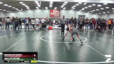 67 lbs Cons. Round 5 - Braylon Decker, Poquoson Athletic Association vs Nathan Patterson, Virginia Patriots Wrestling